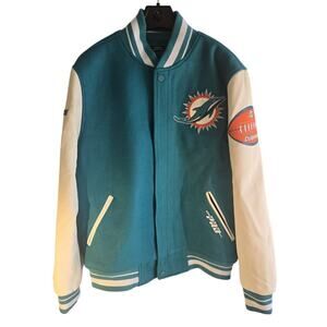 Miami Dolphins Varsity Jacket NEW - size L - NFL Luxury Collection